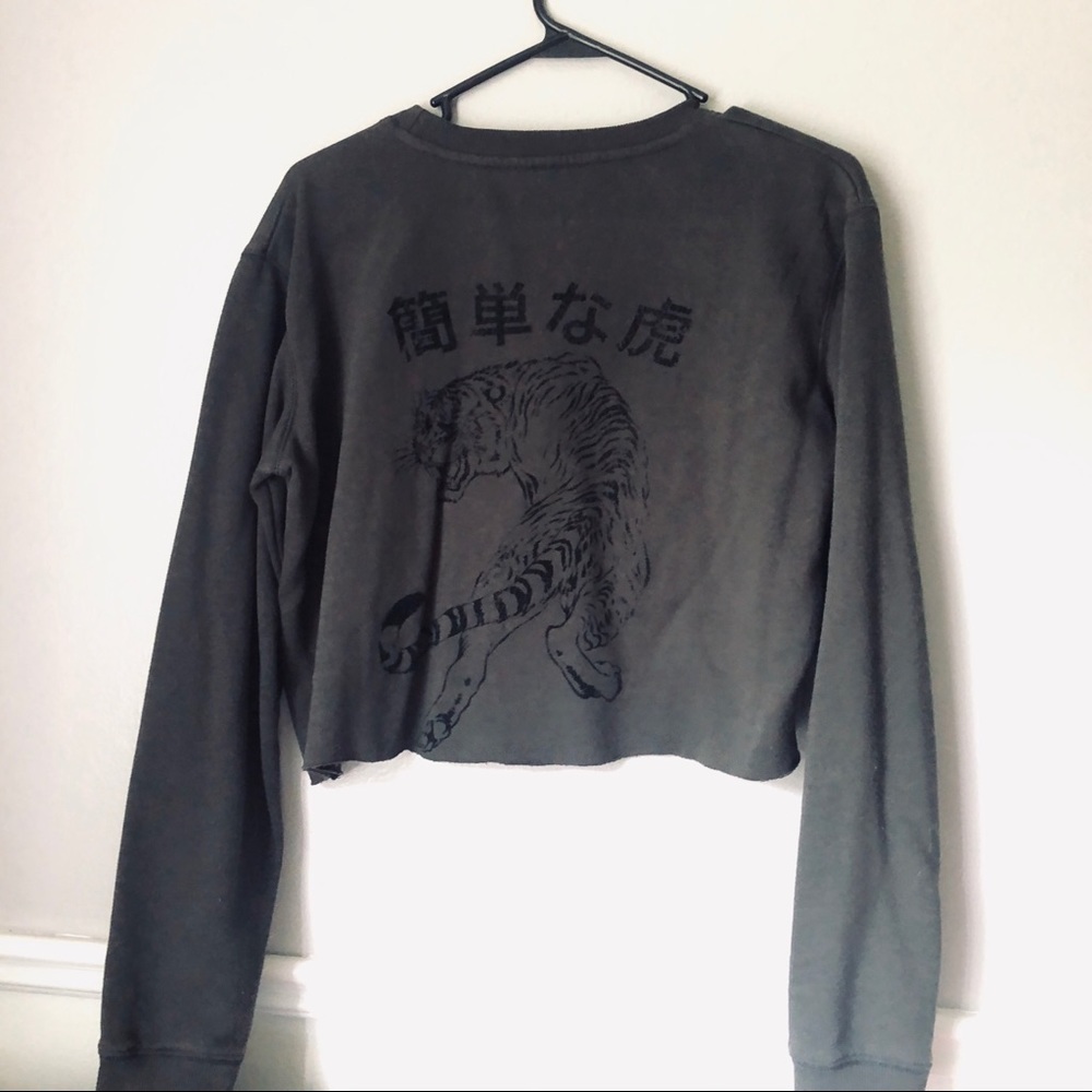Easy Tiger Olive Crop Pullover